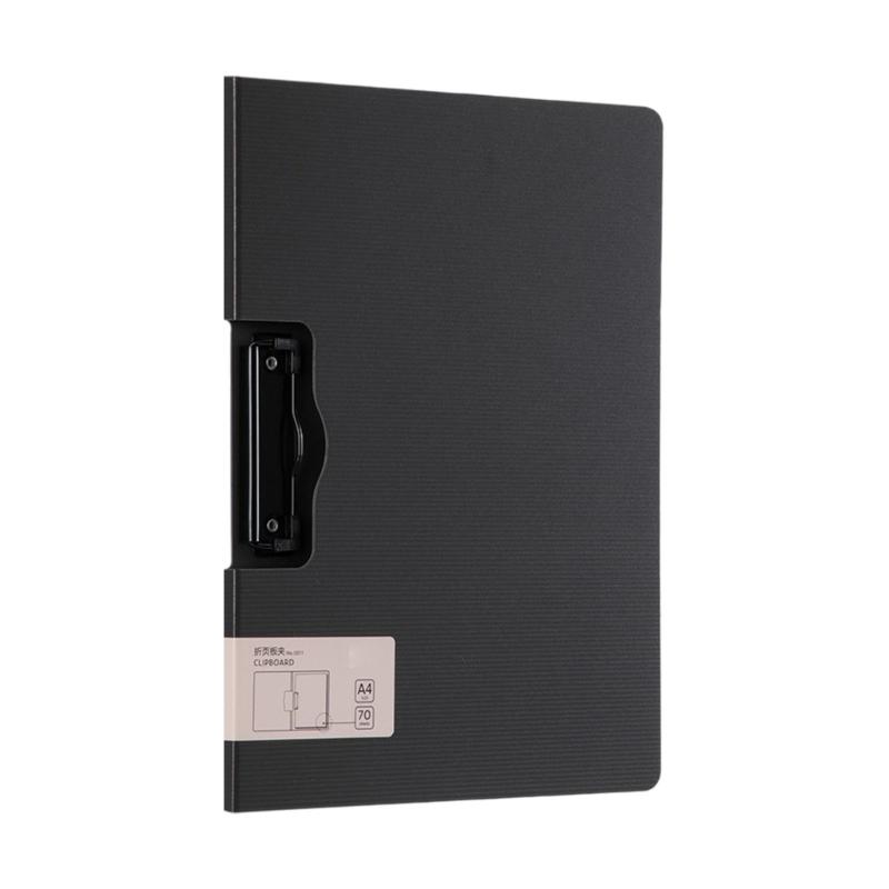 Standard Size Flipping Clipboard Folder With Horizontal Vertical Metal Clip File Organiser For School Office 12.8x9.65In