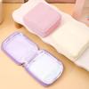 Small Cute Corduroy Toiletry Bag Zipper Makeup Pouch Private Sanitary Pads Case for Lipsticks Tampons Accessories Case