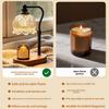 Aromatherapy American Style Flameless Fragrance Wax-Melting Dimmable Table Lamp with Rising-Falling Flame Effect for Bedroom Use