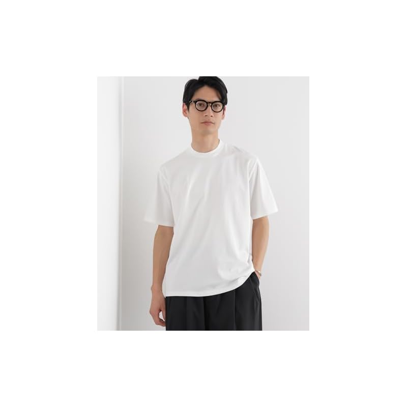 [Nano-Universe] Jacket T-shirt (R) Crew Neck Short Sleeve Men's L White 668-6124231