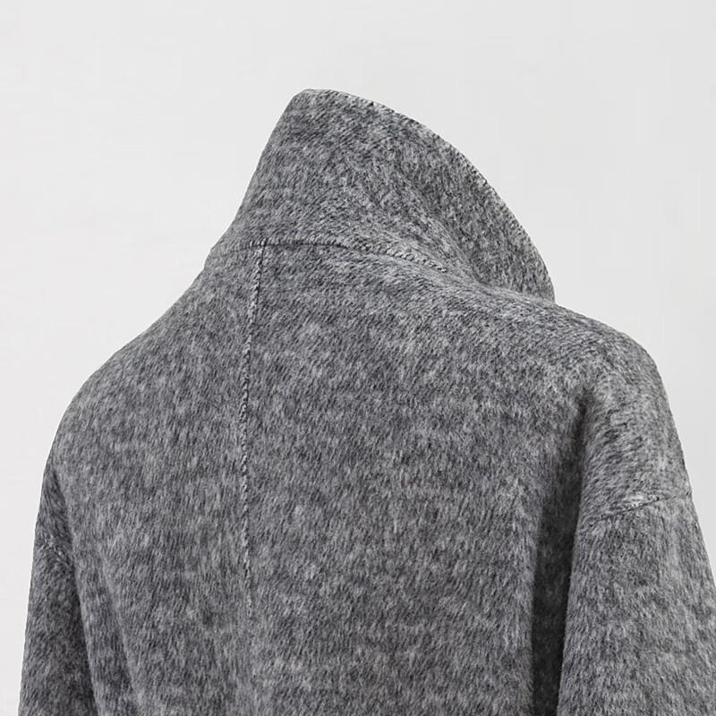 Women's High-Collar Wool Blend Double-Faced Coat