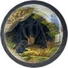 4 Pcs Black Bears Mon Love Baby Crystal Class Cabinet Knobs 35mm Circle Shape Drawer Kitchen Cabinets Dresser Cupboard Wardrobe Pulls Handles