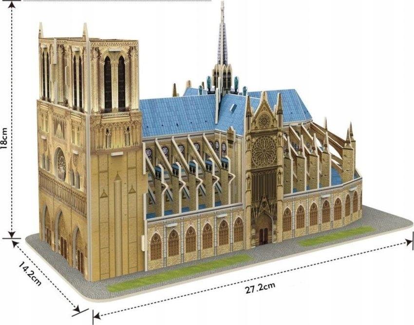 Cubic Fun Puzzle 3d Katedra Notre Dame - C242h - 53 Elementy