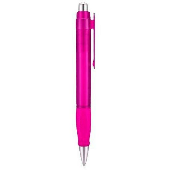 Sturdy Anti-Shake Pink Ballpoint Pen with Strong Grip and Gravity-Weighted Design