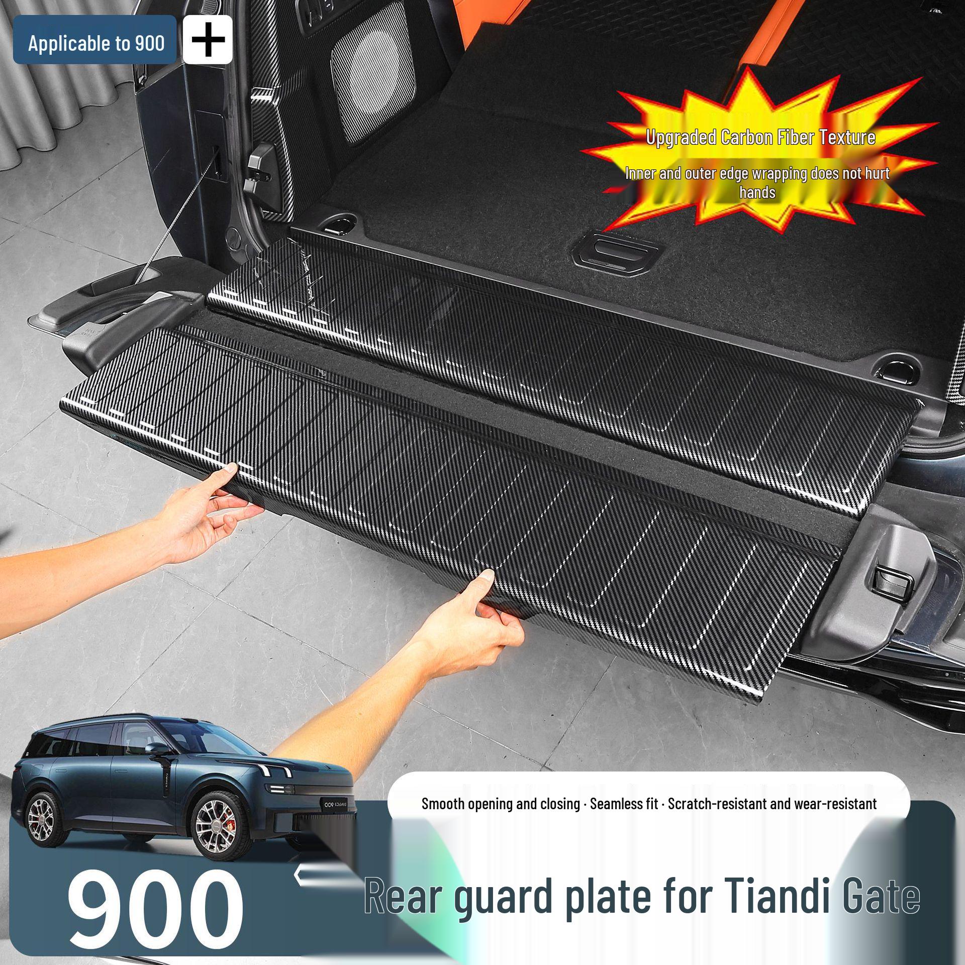 Lynk & Co 900 Scissor Doors Carbon Fiber Rear Bumper Protector & Trunk Board