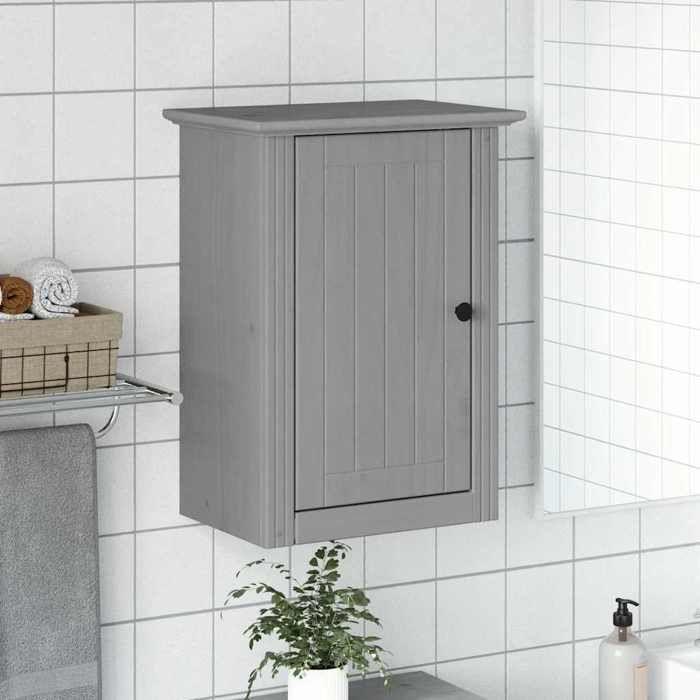 VidaXL BODO Grey Bathroom Wall Cabinet 44x30x60 Cm, Toilet Wall Cabinet, Wall-mounted Bathroom Cabinet, 4016856