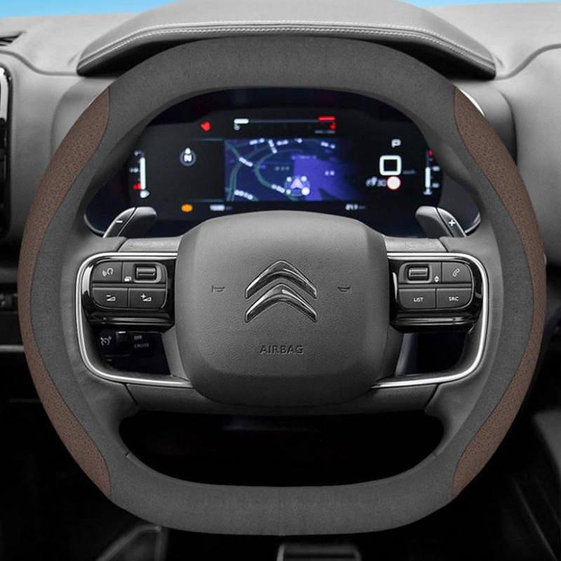 Kožený potah na volant pro Citroen C4X C5X C5 Aircross e-Berlingo C4 2021 2022 2023 2024 Auto doplňky interiéru