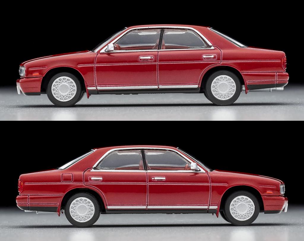 Tomytec Tomica Limited Vintage Neo Maßstab Nissan Gloria V30E Brougham Fertigmodell 1/64 LV-N289a (rot)