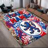 Custom Name,Olympique Lyonnais Home Sofa Decoration for Living Room & Bedroom, Non‑Slip Play Flannel Floor Mat for Game Room