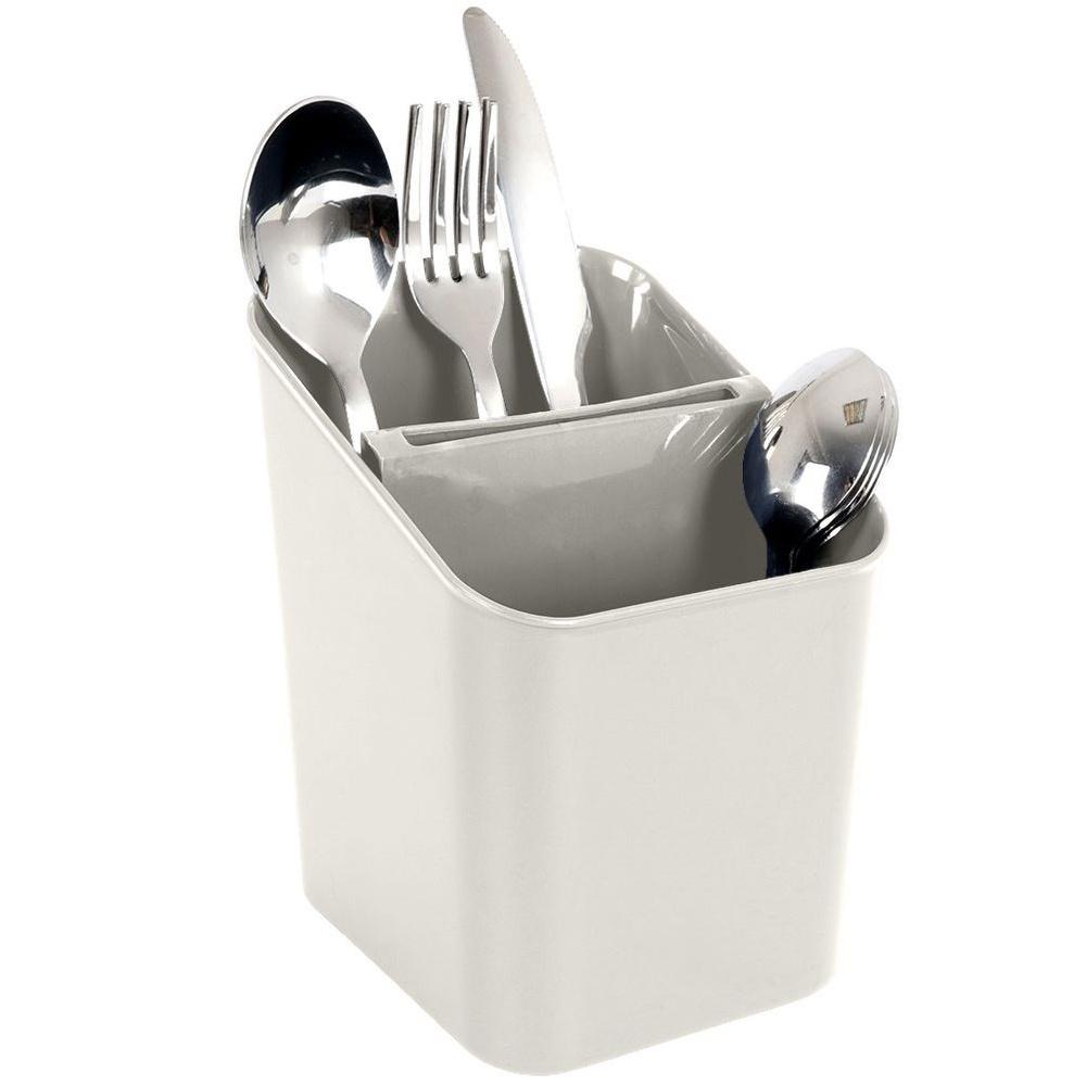Container Drainer for Cutlery Knives Kitchen Utensils Basket Stand Gray