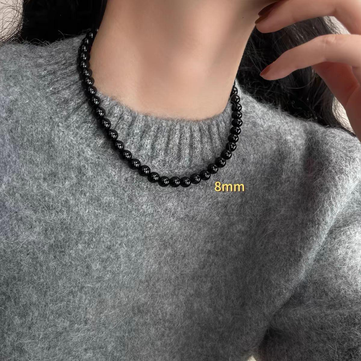 Ожерелье с магнитной застежкой «Черный жемчуг»: Элегантный, Модный и Роскошный