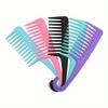 Exquisite Wide Toothed Comb - 1 Hook Shaped for Curly Hair, Wet Use, Wigs - Soft and Effective for Thick, Dry, Wavy Styles