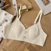 Sweet floral female seamless steel ring collection breast anti-sagging big breasts small thin bra