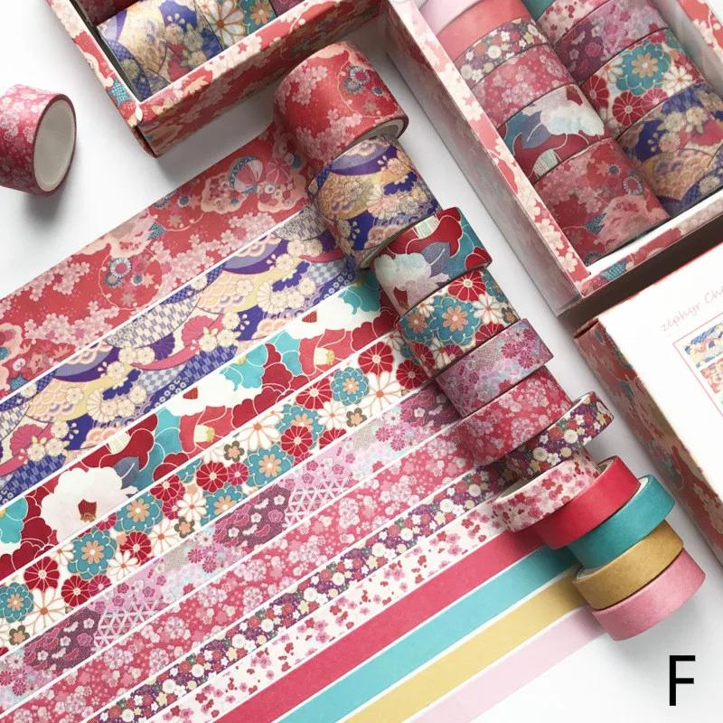 12 Pcs Vintage Washi Tape Set Creative Japanese Kawaii Masking Tapes Paper Diy Decoration Material