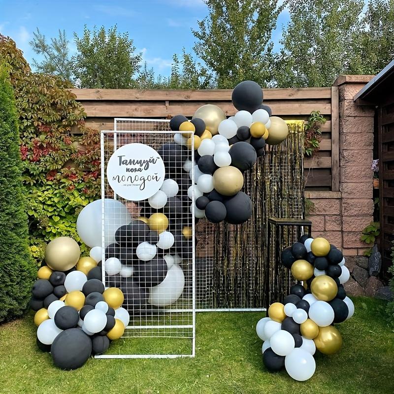 51Pcs Metallic Gold White Balloons Pearl Latex Balloon Gold Confetti Balloons for Birthday Weddings Baby Shower Party Decor