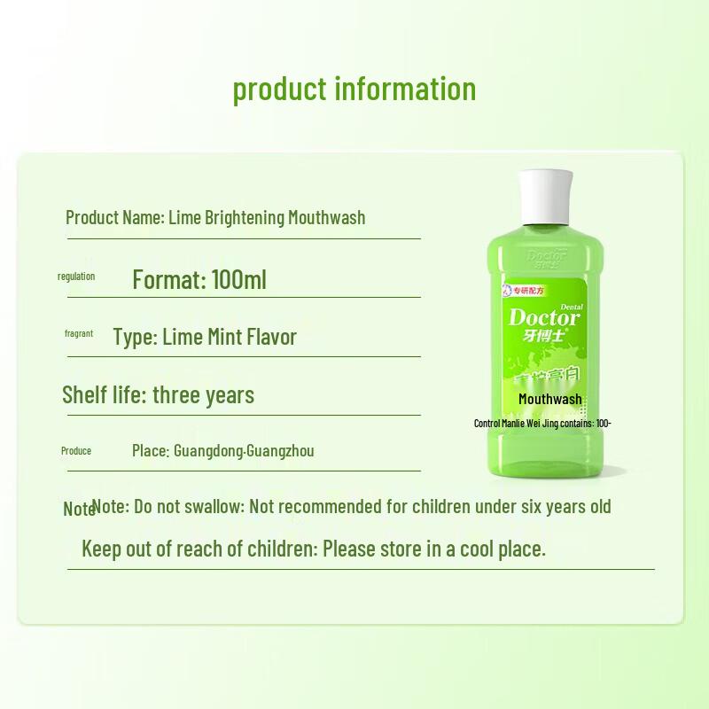 Dr. Tooth Lime Whitening Mouthwash