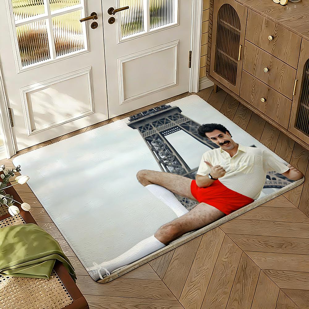 Tappetino Divertente B-Borat Very Nice Meme Tappetino Morbido Ispessito Antiscivolo Tappetino per Porta Camera da Letto Soggiorno Decorazione per la Casa Tappeti in Flanella