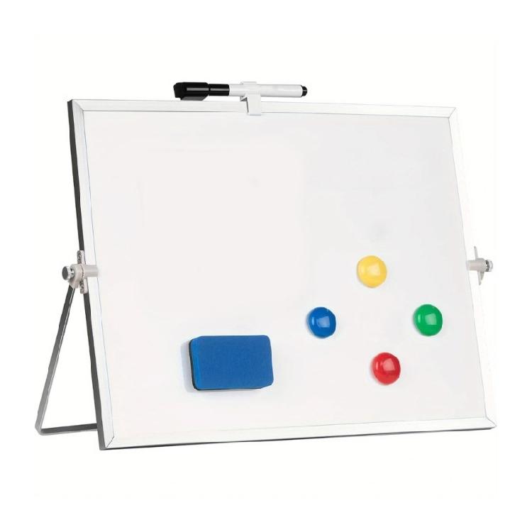 

40x30cm Wipe Clean Magnetic Board With Adjustable Angle Stand And Complete Writing Set
