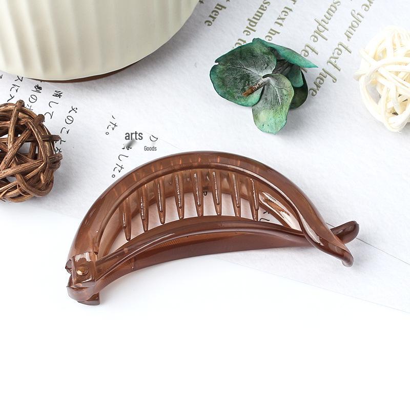 

Универсальные заколки для волос в японском и корейском стиле - Заколка-твист для прически на работу, Высокий хвост, Простая девичья заколка-банан и Боковые заколки коричневый/красный