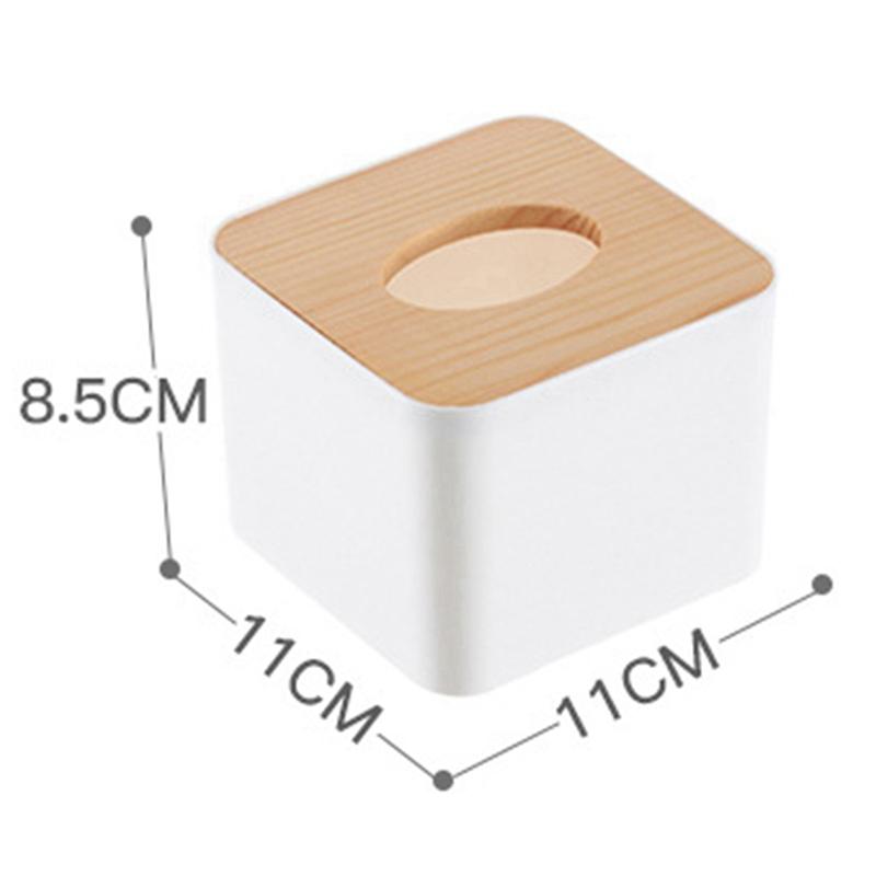 ABWR-3X Square Tissue Box Tissue Box With Wooden Lid Household Removable Mini Wooden Tissue Box