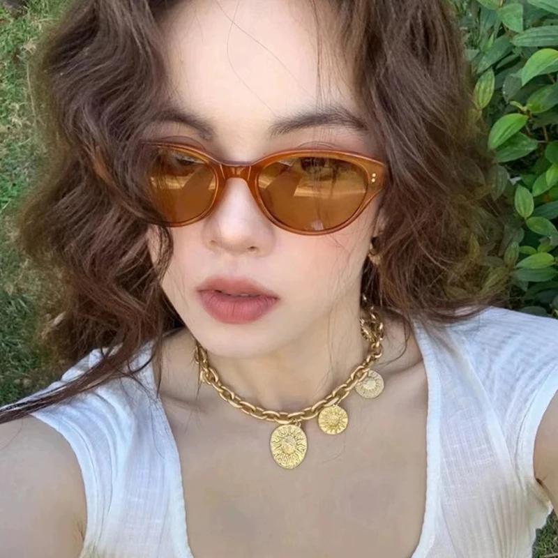 Popular Vintage Rivet Cat Eye Sunglasses Women For Men Sun Glasses Punk Shades Luxury Brand Designer Optical Eyeglasses Frame