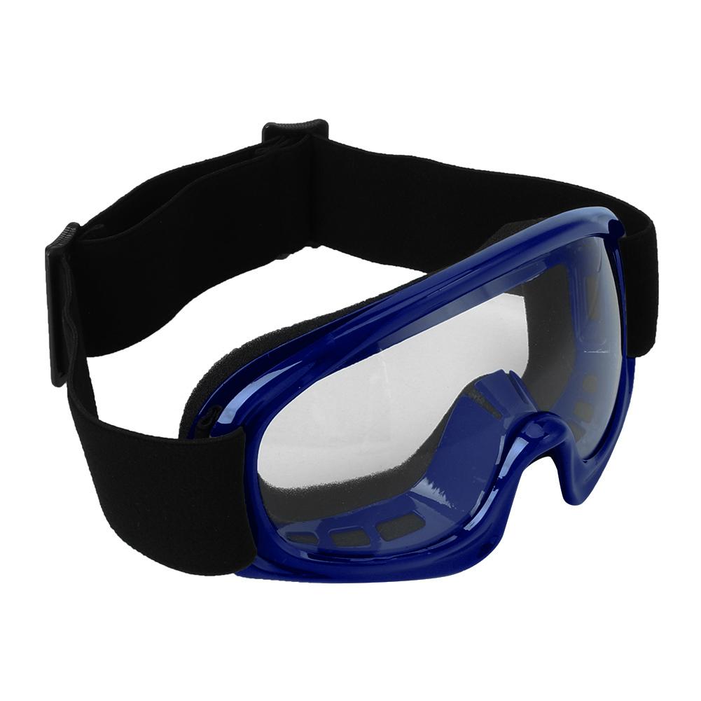 Children Protection Goggles Motorcycle Outdoor Cycling Windproof Anti‑Impact Skiing Glasses(Blue )