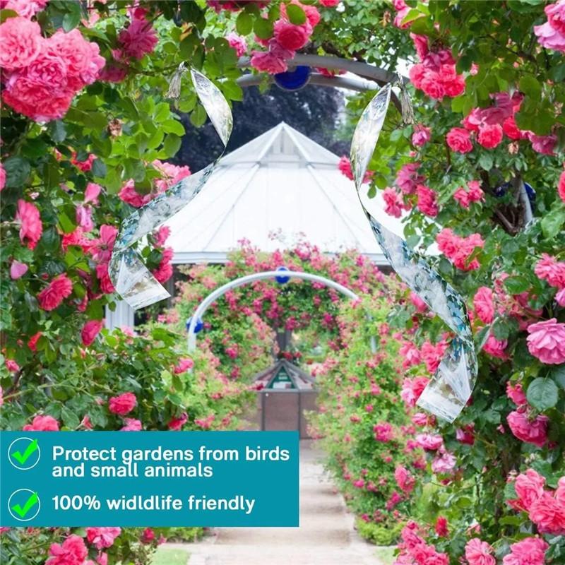 2x 80M Bird Deterrent Tape Flashing Reflective Lawn Pigeon Scare Repeller Ribbon