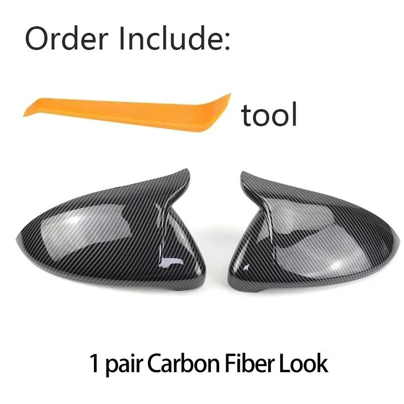 1 Pair Rear View Side Case Trim M Style Car Rearview Mirror Caps For Volkswagen VW Golf 7 MK7 MK7.5 GTI R GTE GTD 13-20