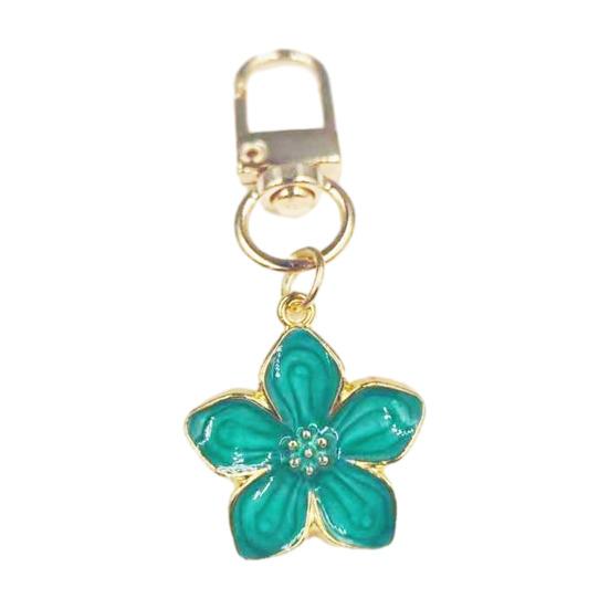 Keychain Pendant Ergonomic Flower Design Key Ring Decorative Versatile Key Holder Backpack Bag Accessory