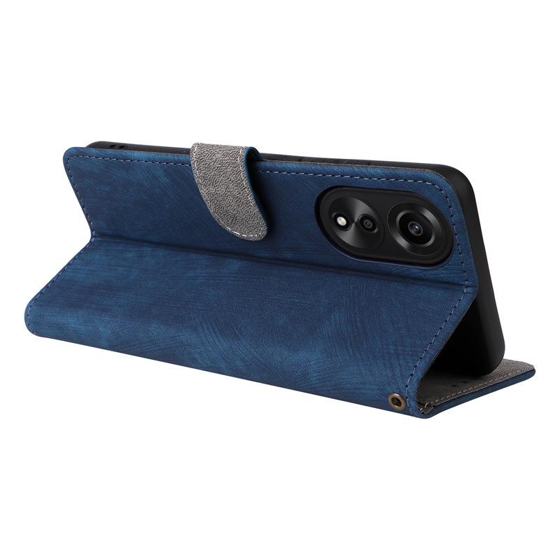 OPPO A58 4G Leather Case with Card Slot and Stand - Multifunctional Mobile Phone Cover