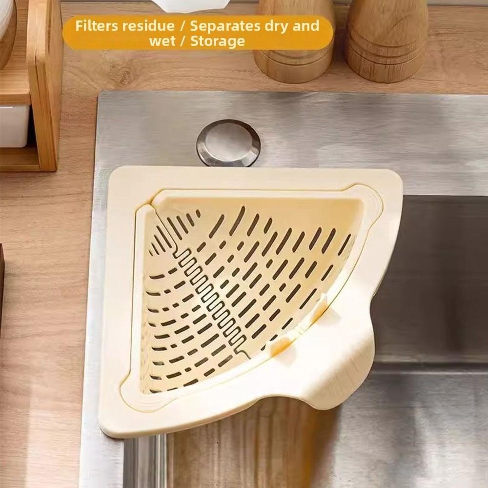 New Magnetic Sink Drain Basket Triangle Multifunctional Food Waste Filter Basket Kitchen Sink Trash Boxes Kitchen Supplies