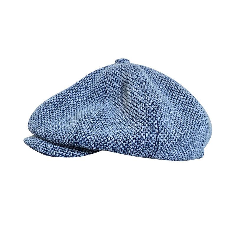 

2021 New Blue Women Denim Octagonal Cap Men Newsboy Hat Uniex Casual Fashion Beret Women Painter Cap BLM306 S 54-56CM