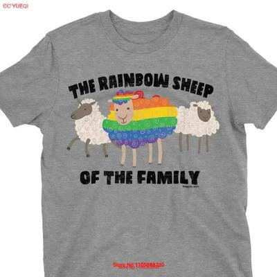 The Rainbow Sheep Of Family T Shirt Cotton Gay Pride Lgbt Lesbian Vintage Top For Everyday Wear Versatile Casual Soft