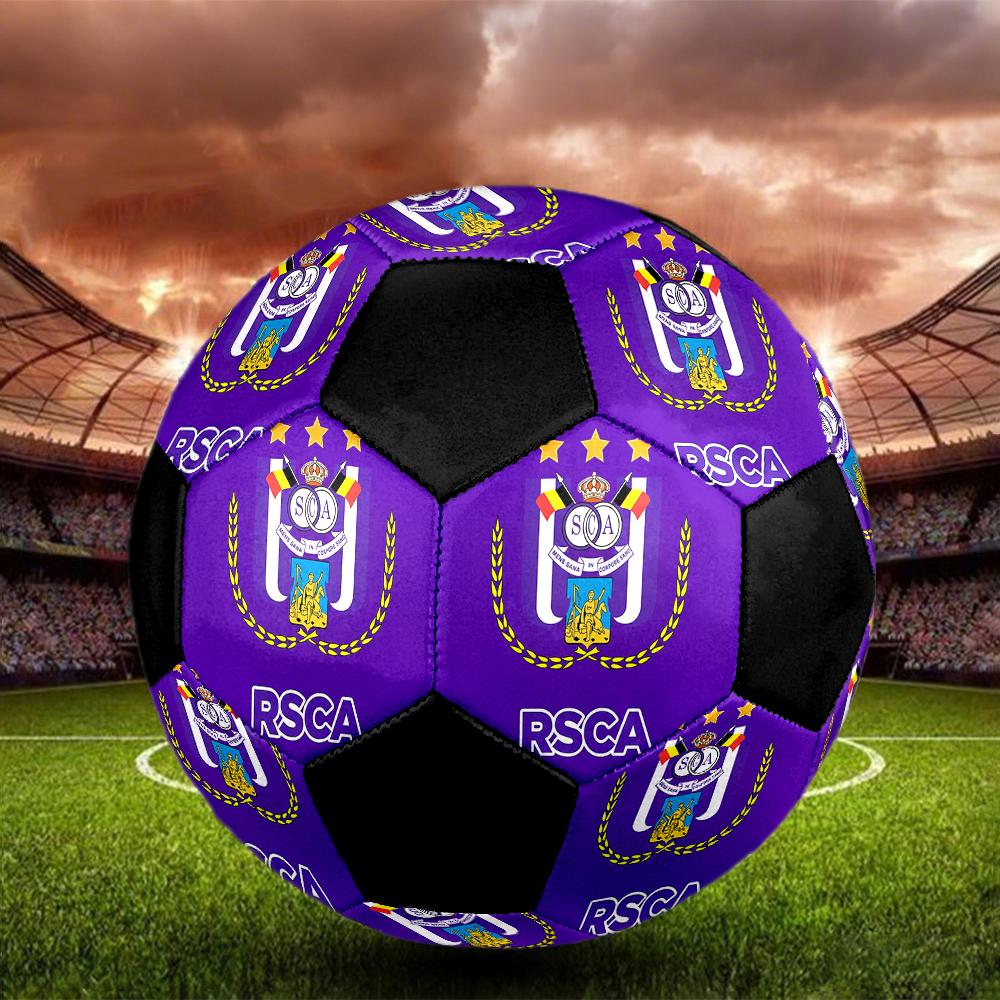 SIZE 5 RSC Anderlecht Soccer Ball Colorful All Ages Machine Stitched PVC Competition Ready Durable High-Bounce