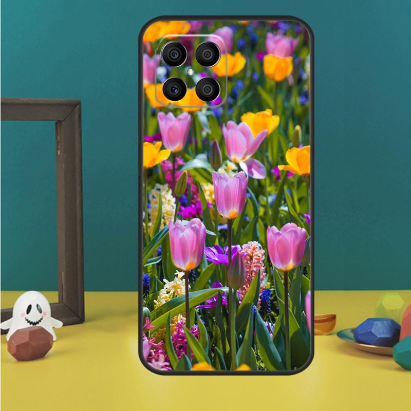 Spring Tulips Flower Case For Honor 200 Pro X9b X9a X8b X8a X8 X9 X9c 50 70 90 Lite Honor Magic 5 6 7 Pro Cover