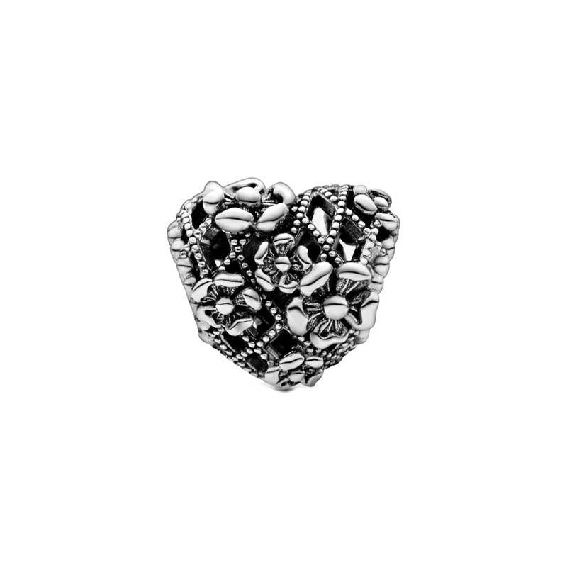 Pandora MOMENTS Beloved Mother Hollow Flower Heart-Shaped Jewelry Accessories Women's Silver 798892C00