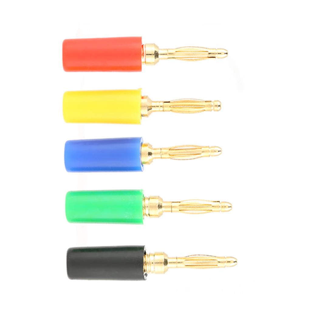 20 Pcs set 2mm Mixed Colors Banana Plug Jack Test Probes Connector For Amplifier