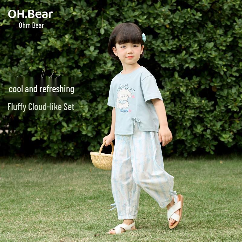 Летний тонкий комплект для девочек Ohm Bear 100