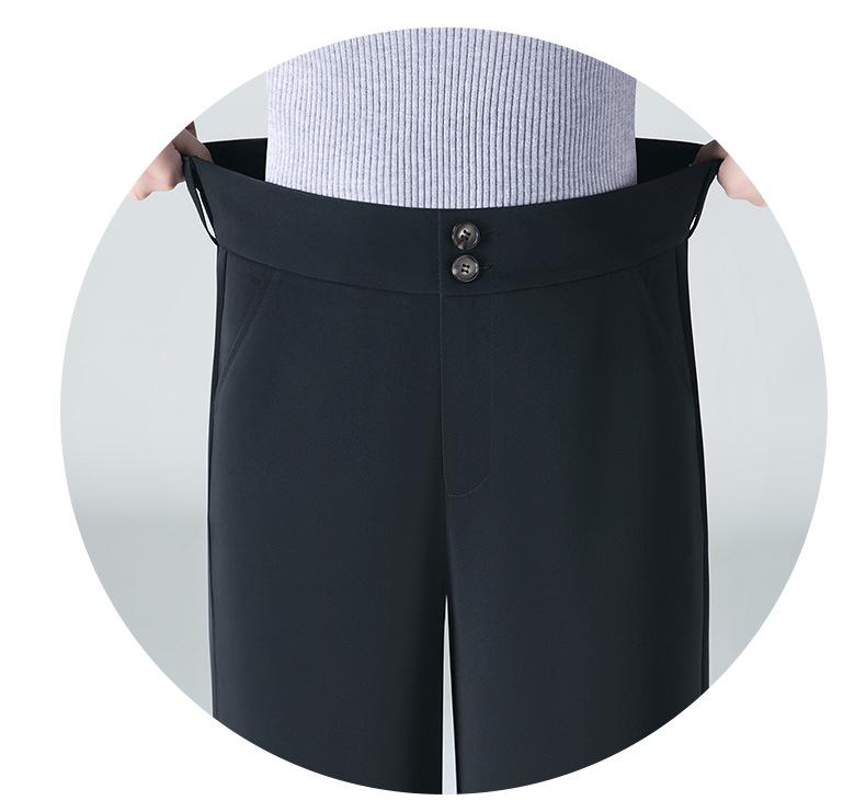 Women's High Waist Wide Leg Trousers - 2025 Spring Collection, High-End Drape, Casual Straight Leg Pants