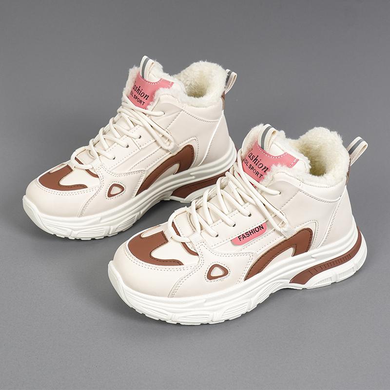 Snow boots velvet student dad shoes autumn and winter new sports warm cotton shoes