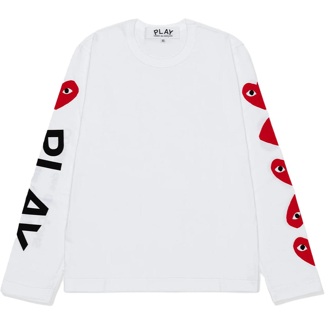 Comme Des Garcons Play Sarkans Daudzkrāsains