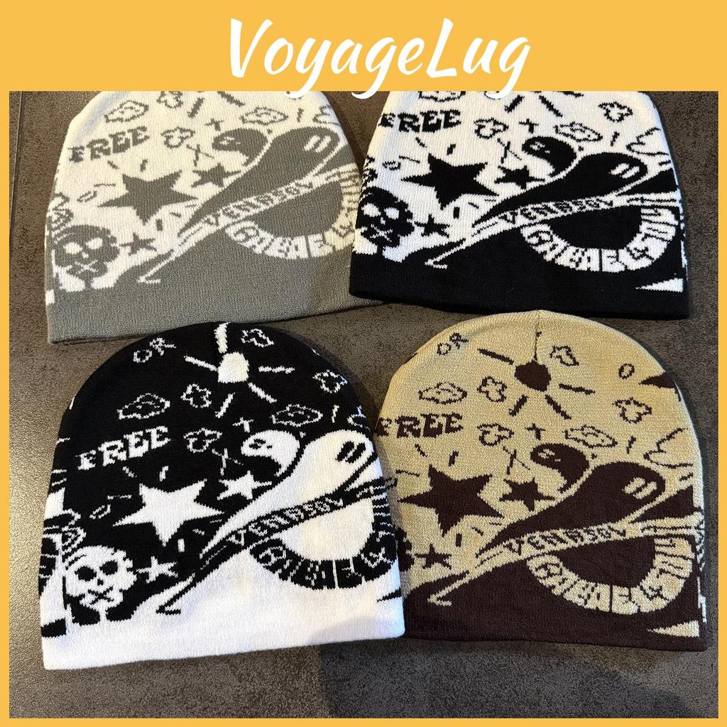 Ghost Halloween Skull Star Acrylic Wool Hat Trendsetting Design For Cold Weather