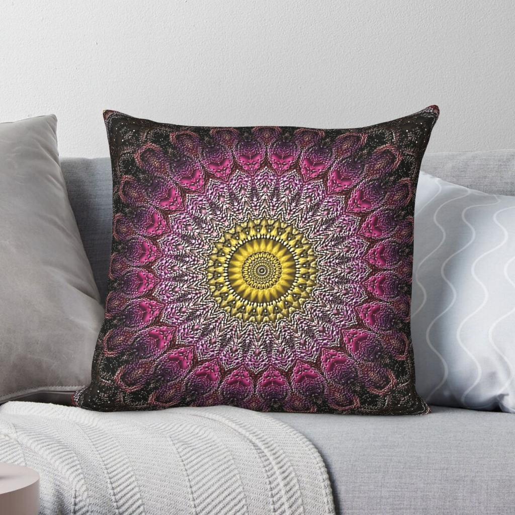 Mandala Bohemian Square Pillowcase Polyester Linen Velvet Printed Zip Decor Pillow Case Home Cushion Cover