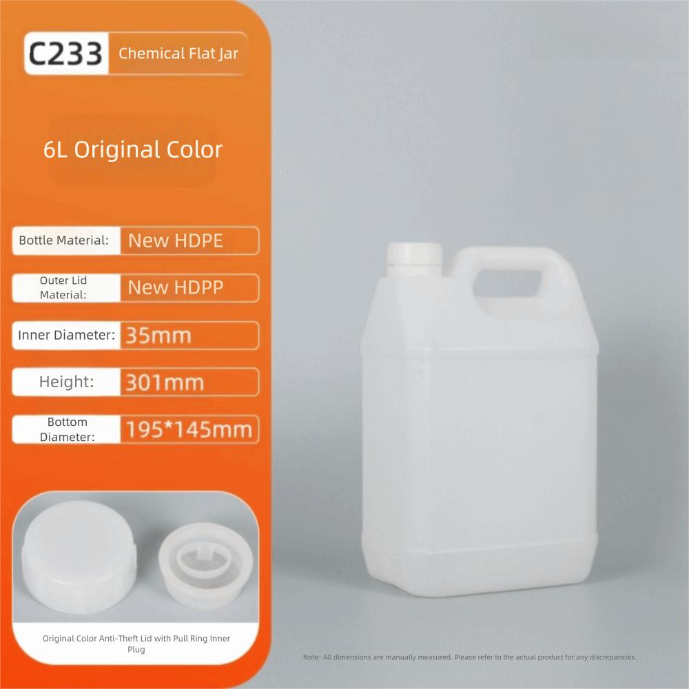 1/2/3/4/5/6/10L Plastic Airtight Bottle Food Grade Oil Jerrican Multipurpose HDPE Bucket  Yogurt
