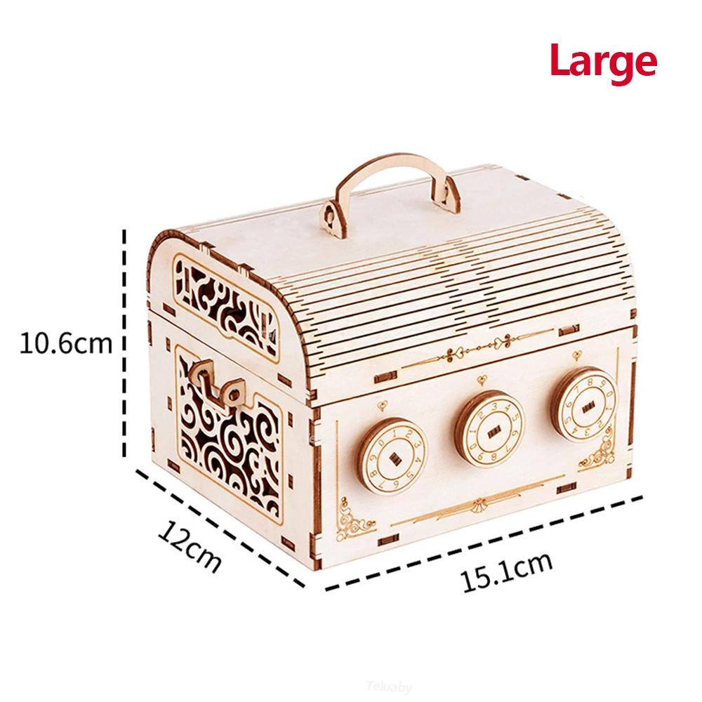 Slaptažodžio dėžutė „Pasidaryk pats“ vaikams 3D medinių dėlionių surinkimo modelių rinkiniai Montessori STEM žaislai vaikams Vaikams berniukams mergaitėms gimtadienio dovana