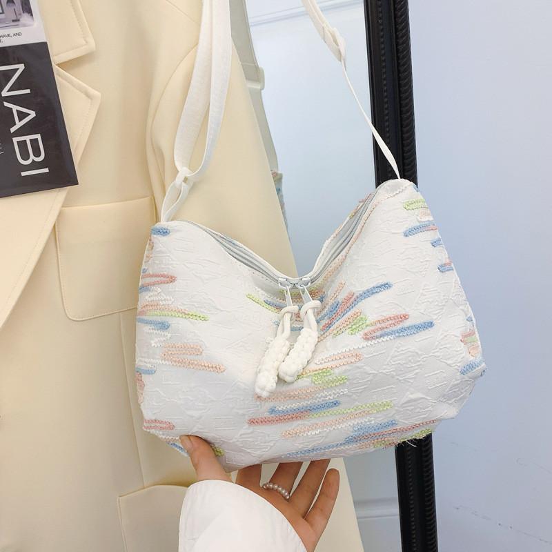 Fashionable Large Capacity Tote Bag For Women Stylish Summer Shoulder Bag In Black Red Pink Beige бежевый