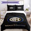 Inter Milan Personalizza il tuo nome Set Biancheria da Letto Copripiumino Traspirante con Federe Decorazione per la Casa Regalo di Compleanno