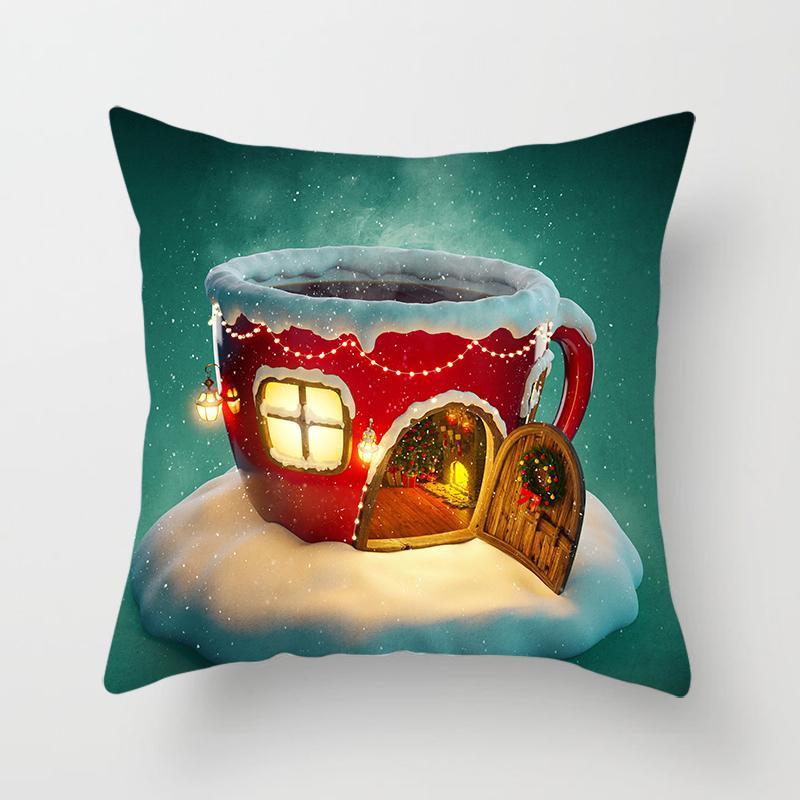 Christmas Home Pillow Covers Christmas Printed Bed Home Decor Cushion Covers Christmas Decor Pillow Covers