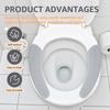 3 Pairs Soft Plush Toilet Seat Cover Self Adhesive Winter Warm Reusable Universal Toilet Cushion Thickened Washable
