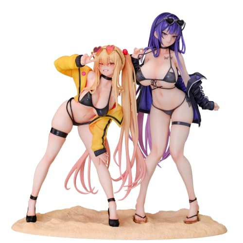 

Gentlemen Yuna & Sayuri Set of 2 with stand Illustration by Biya & K Pring Yuna height approx. 280mm / Sayuri height approx. 230mm PVC, ABS 1/6 scale